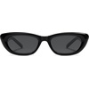 image:imageSOJOS Trendy Polarized Narrow Cat Eye Sunglasses for Women Retro Cute Small Womens Shades SJ2284BlackGrey