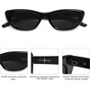 image:imageSOJOS Trendy Polarized Narrow Cat Eye Sunglasses for Women Retro Cute Small Womens Shades SJ2284BlackGrey