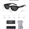 image:imageSOJOS Trendy Polarized Narrow Cat Eye Sunglasses for Women Retro Cute Small Womens Shades SJ2284BlackGrey