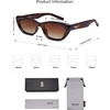 image:imageSOJOS Trendy Polarized Narrow Cat Eye Sunglasses for Women Retro Cute Small Womens Shades SJ2284Brown TortoiseGrading Brown