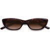 image:imageSOJOS Trendy Polarized Narrow Cat Eye Sunglasses for Women Retro Cute Small Womens Shades SJ2284Brown TortoiseGrading Brown