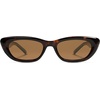 image:imageSOJOS Trendy Polarized Narrow Cat Eye Sunglasses for Women Retro Cute Small Womens Shades SJ2284TortoiseBrown