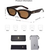 image:imageSOJOS Trendy Polarized Narrow Cat Eye Sunglasses for Women Retro Cute Small Womens Shades SJ2284TortoiseBrown