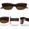 image:imageSOJOS Trendy Polarized Narrow Cat Eye Sunglasses for Women Retro Cute Small Womens Shades SJ2284TortoiseBrown