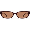 image:imageSOJOS Trendy Retro Rectangle Polarized Sunglasses Womens Men SJ2732  Unisex design UV400 protection lenses driving outdoor activitiesBrownBrown