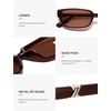 image:imageSOJOS Trendy Retro Rectangle Polarized Sunglasses Womens Men SJ2732  Unisex design UV400 protection lenses driving outdoor activitiesBrownBrown