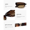image:imageSOJOS Trendy Retro Rectangle Polarized Sunglasses Womens Men SJ2732  Unisex design UV400 protection lenses driving outdoor activitiesTortoiseBrown Grading