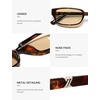 image:imageSOJOS Trendy Retro Rectangle Polarized Sunglasses Womens Men SJ2732  Unisex design UV400 protection lenses driving outdoor activitiesTortoiseOrange