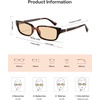 image:imageSOJOS Trendy Retro Rectangle Polarized Sunglasses Womens Men SJ2732  Unisex design UV400 protection lenses driving outdoor activitiesTortoiseOrange