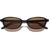 image:imageSOJOS Small Trendy Rectangle Polarized Sunglasses Womens Mens SJ2733  Retro Slim Thin Chic Oval Cat Eye Lightweight Frames UV Protection TAC Lenses Petite SunniesBlackBrown