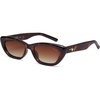 image:imageSOJOS Trendy Polarized Narrow Cat Eye Sunglasses for Women Retro Cute Small Womens Shades SJ2284Brown TortoiseGrading Brown