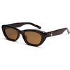 image:imageSOJOS Trendy Polarized Narrow Cat Eye Sunglasses for Women Retro Cute Small Womens Shades SJ2284TortoiseBrown