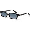 image:imageSOJOS Trendy Retro Rectangle Polarized Sunglasses Womens Men SJ2732  Unisex design UV400 protection lenses driving outdoor activitiesBlackBlue