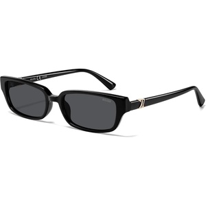image:imageSOJOS Trendy Retro Rectangle Polarized Sunglasses Womens Men SJ2732  Unisex design UV400 protection lenses driving outdoor activitiesBlackGrey