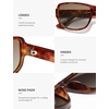 image:imageSOJOS Retro Oversized Polarized Wrap Around Sunglasses for Women Men SJ2728  Vintage 2000s Y2K Wraparound Rounded Rectangle Womens Mens Shades SunniesAmber TortoiseGradient Light Brown