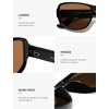 image:imageSOJOS Retro Oversized Polarized Wrap Around Sunglasses for Women Men SJ2728  Vintage 2000s Y2K Wraparound Rounded Rectangle Womens Mens Shades SunniesBlackDark Brown