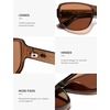 image:imageSOJOS Retro Oversized Polarized Wrap Around Sunglasses for Women Men SJ2728  Vintage 2000s Y2K Wraparound Rounded Rectangle Womens Mens Shades SunniesBrownBrown