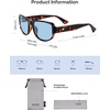 image:imageSOJOS Retro Oversized Polarized Wrap Around Sunglasses for Women Men SJ2728  Vintage 2000s Y2K Wraparound Rounded Rectangle Womens Mens Shades SunniesTortoiseLight Blue