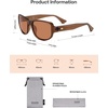 image:imageSOJOS Retro Oversized Polarized Wrap Around Sunglasses for Women Men SJ2728  Vintage 2000s Y2K Wraparound Rounded Rectangle Womens Mens Shades SunniesBrownBrown