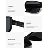 image:imageSOJOS Retro Oversized Polarized Wrap Around Sunglasses for Women Men SJ2728  Vintage 2000s Y2K Wraparound Rounded Rectangle Womens Mens Shades SunniesBlackGrey