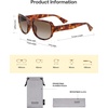 image:imageSOJOS Retro Oversized Polarized Wrap Around Sunglasses for Women Men SJ2728  Vintage 2000s Y2K Wraparound Rounded Rectangle Womens Mens Shades SunniesAmber TortoiseGradient Light Brown