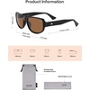 image:imageSOJOS Retro Oversized Polarized Wrap Around Sunglasses for Women Men SJ2728  Vintage 2000s Y2K Wraparound Rounded Rectangle Womens Mens Shades SunniesBlackDark Brown