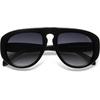 image:imageSOJOS Trendy Oversized Polarized Aviator Sunglasses Womens Mens SJ2725  70s 80s Retro Vintage Shades Big Bold Thick Frame UV Protection TAC Lenses Sun GlassesBlackGrey