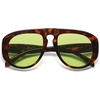image:imageSOJOS Trendy Oversized Polarized Aviator Sunglasses Womens Mens SJ2725  70s 80s Retro Vintage Shades Big Bold Thick Frame UV Protection TAC Lenses Sun GlassesTortoiseGreen