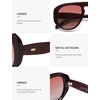 image:imageSOJOS Trendy Oversized Polarized Aviator Sunglasses Womens Mens SJ2725  70s 80s Retro Vintage Shades Big Bold Thick Frame UV Protection TAC Lenses Sun GlassesRedRed