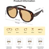 image:imageSOJOS Trendy Oversized Polarized Aviator Sunglasses Womens Mens SJ2725  70s 80s Retro Vintage Shades Big Bold Thick Frame UV Protection TAC Lenses Sun GlassesTortoiseTea