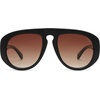 image:imageSOJOS Trendy Oversized Polarized Aviator Sunglasses Womens Mens SJ2725  70s 80s Retro Vintage Shades Big Bold Thick Frame UV Protection TAC Lenses Sun GlassesBlackBrown