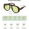 image:imageSOJOS Trendy Oversized Polarized Aviator Sunglasses Womens Mens SJ2725  70s 80s Retro Vintage Shades Big Bold Thick Frame UV Protection TAC Lenses Sun GlassesTortoiseGreen