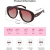 image:imageSOJOS Trendy Oversized Polarized Aviator Sunglasses Womens Mens SJ2725  70s 80s Retro Vintage Shades Big Bold Thick Frame UV Protection TAC Lenses Sun GlassesRedRed