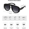 image:imageSOJOS Trendy Oversized Polarized Aviator Sunglasses Womens Mens SJ2725  70s 80s Retro Vintage Shades Big Bold Thick Frame UV Protection TAC Lenses Sun GlassesBlackGrey
