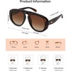 image:imageSOJOS Trendy Oversized Polarized Aviator Sunglasses Womens Mens SJ2725  70s 80s Retro Vintage Shades Big Bold Thick Frame UV Protection TAC Lenses Sun GlassesTortoiseBrown