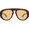 image:imageSOJOS Trendy Oversized Polarized Aviator Sunglasses Womens Mens SJ2725  70s 80s Retro Vintage Shades Big Bold Thick Frame UV Protection TAC Lenses Sun GlassesTortoiseTea