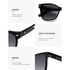 image:imageSOJOS Trendy Square Oversized Polarized Sunglasses Women SJ2682  Retro Womens UV400 ShadesBlack Frame Grey Lens