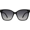 image:imageSOJOS Trendy Square Oversized Polarized Sunglasses Women SJ2682  Retro Womens UV400 ShadesBlack Frame Grey Lens