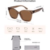 image:imageSOJOS Trendy Square Oversized Polarized Sunglasses Women SJ2682  Retro Womens UV400 ShadesBrown Frame Brown Lens