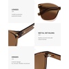 image:imageSOJOS Trendy Square Oversized Polarized Sunglasses Women SJ2682  Retro Womens UV400 ShadesBrown Frame Brown Lens