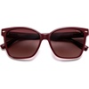 image:imageSOJOS Trendy Square Oversized Polarized Sunglasses Women SJ2682  Retro Womens UV400 ShadesDark Red Frame Red Grading Lens