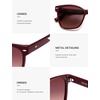 image:imageSOJOS Trendy Square Oversized Polarized Sunglasses Women SJ2682  Retro Womens UV400 ShadesDark Red Frame Red Grading Lens