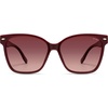 image:imageSOJOS Trendy Square Oversized Polarized Sunglasses Women SJ2682  Retro Womens UV400 ShadesDark Red Frame Red Grading Lens