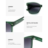 image:imageSOJOS Trendy Square Oversized Polarized Sunglasses Women SJ2682  Retro Womens UV400 ShadesGreen Frame Grey Grading Lens