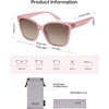 image:imageSOJOS Trendy Square Oversized Polarized Sunglasses Women SJ2682  Retro Womens UV400 ShadesPink Frame Brown Lens