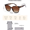 image:imageSOJOS Trendy Square Oversized Polarized Sunglasses Women SJ2682  Retro Womens UV400 ShadesTortoise Frame Brown Grading Lens