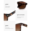 image:imageSOJOS Trendy Square Oversized Polarized Sunglasses Women SJ2682  Retro Womens UV400 ShadesTortoise Frame Brown Grading Lens