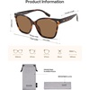 image:imageSOJOS Trendy Square Oversized Polarized Sunglasses Women SJ2682  Retro Womens UV400 ShadesTortoise Frame Brown Lens
