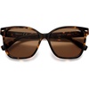 image:imageSOJOS Trendy Square Oversized Polarized Sunglasses Women SJ2682  Retro Womens UV400 ShadesTortoise Frame Brown Lens