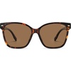 image:imageSOJOS Trendy Square Oversized Polarized Sunglasses Women SJ2682  Retro Womens UV400 ShadesTortoise Frame Brown Lens